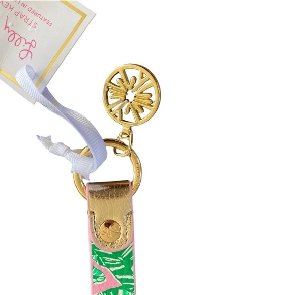 Lilly Pulitzer Durable Leatherette Strap Key Chain Wristlet Let's Go Bananas NWT - Picture 6 of 6